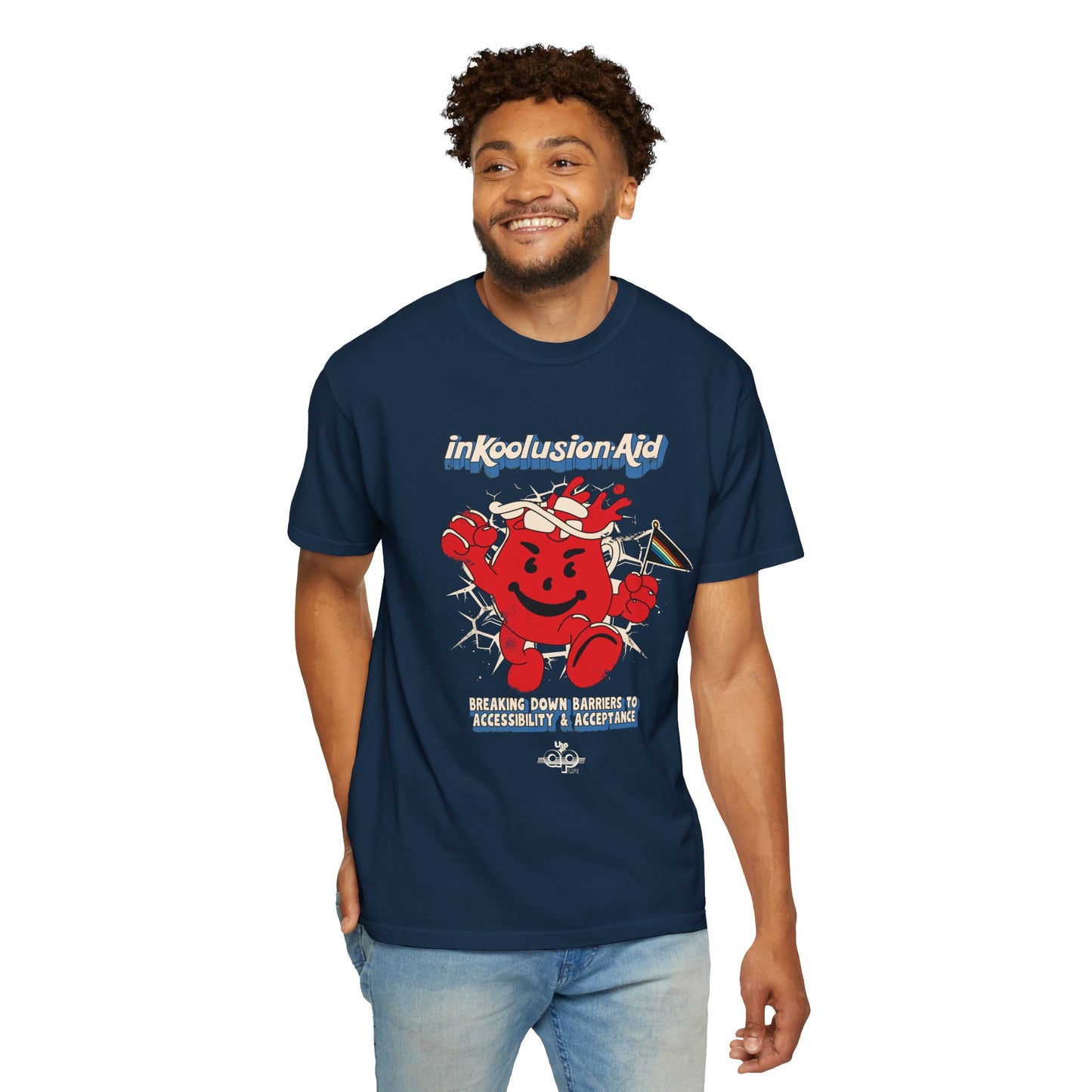 InKoolusion Aid - Breaking Down Barriers to Accessibility & Acceptance - Unisex Garment-Dyed T-shirt