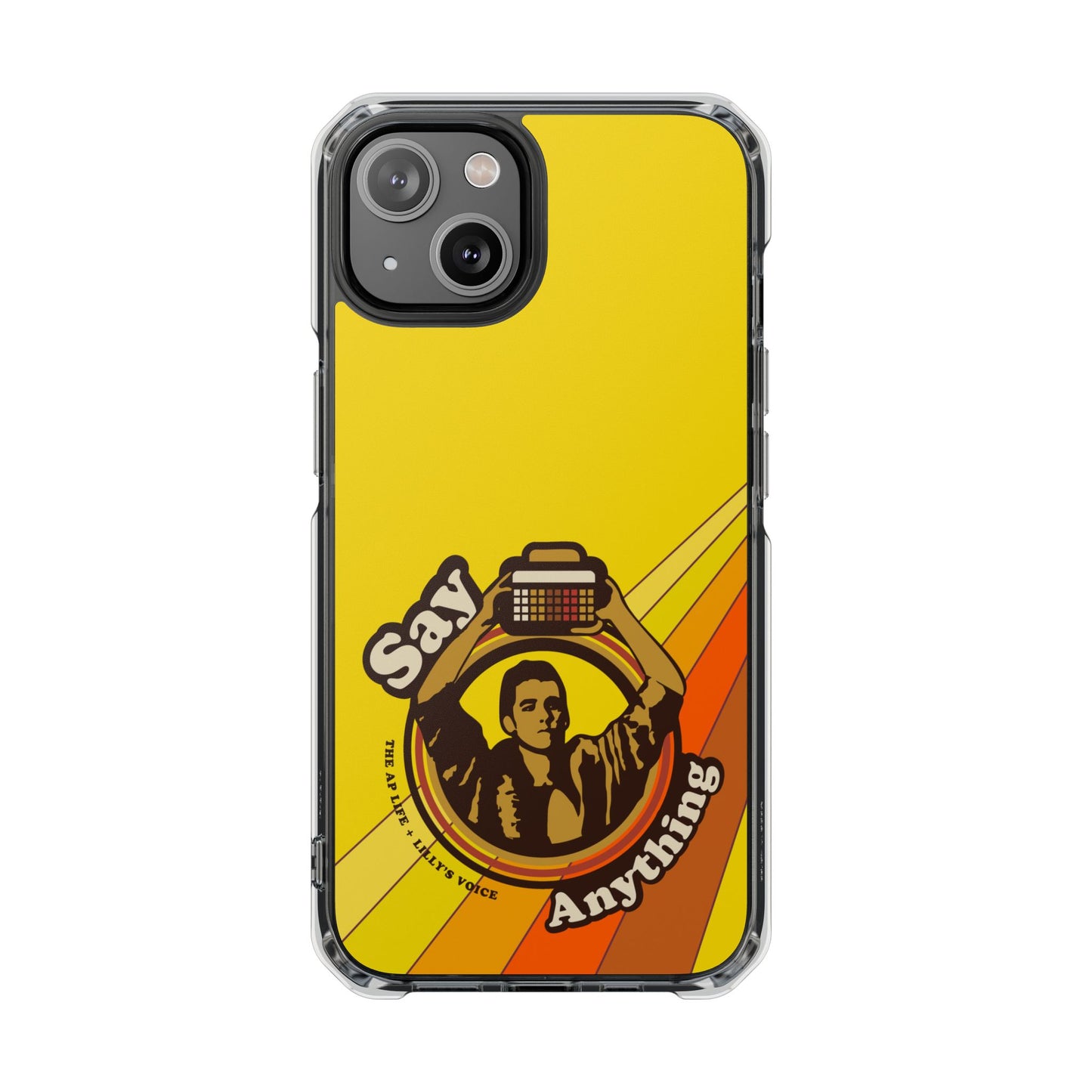 Say Anything - AAC - Lilly's Voice + The AP Life Collab - MagSafe® Clear Impact Case for iPhone