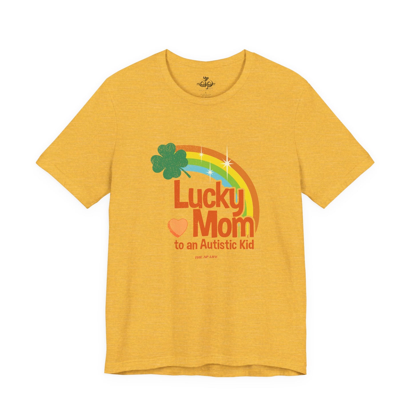 Lucky Mom to an Autistic Kid - Adult Unisex Jersey Short Sleeve Tee
