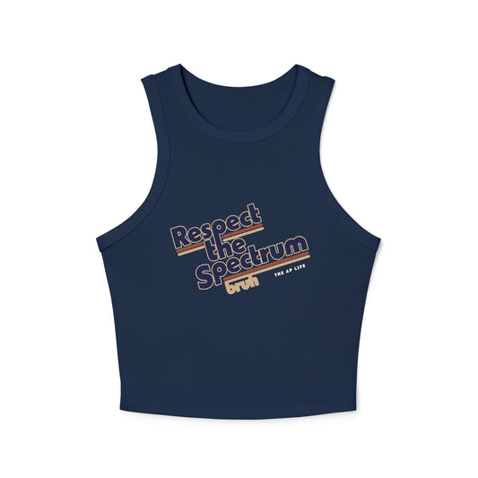 Respect the Spectrum, Bruh - Women's Racerback Cropped Tank top
