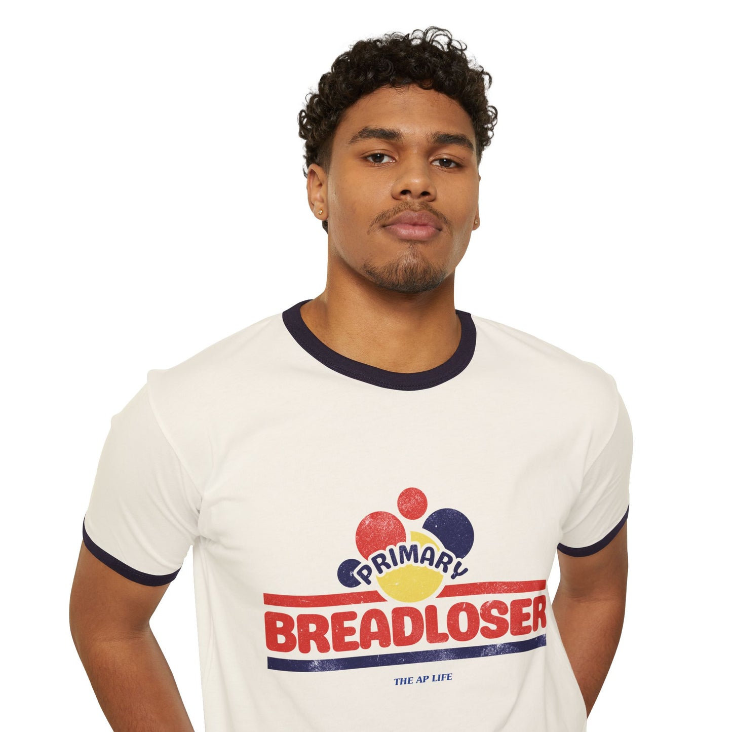 Primary Bread Loser - Adult Unisex Cotton Ringer T-Shirt