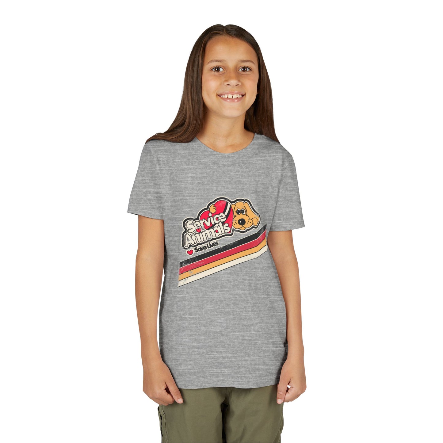 Service Animals Save Lives - Youth Unisex Short Sleeve Tee