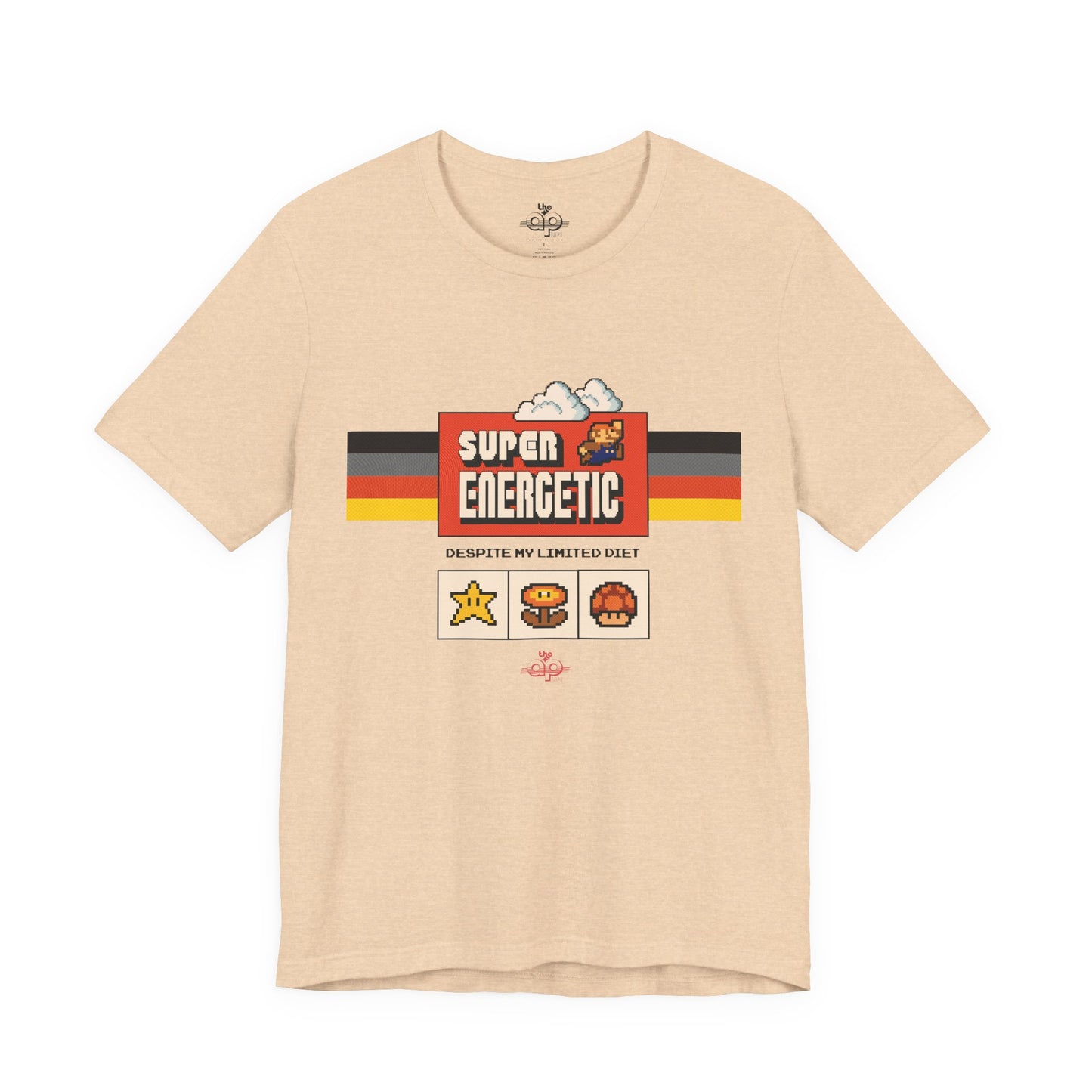 Super Energetic, Despite My Limited Diet - Adult Unisex Jersey Short Sleeve Tee