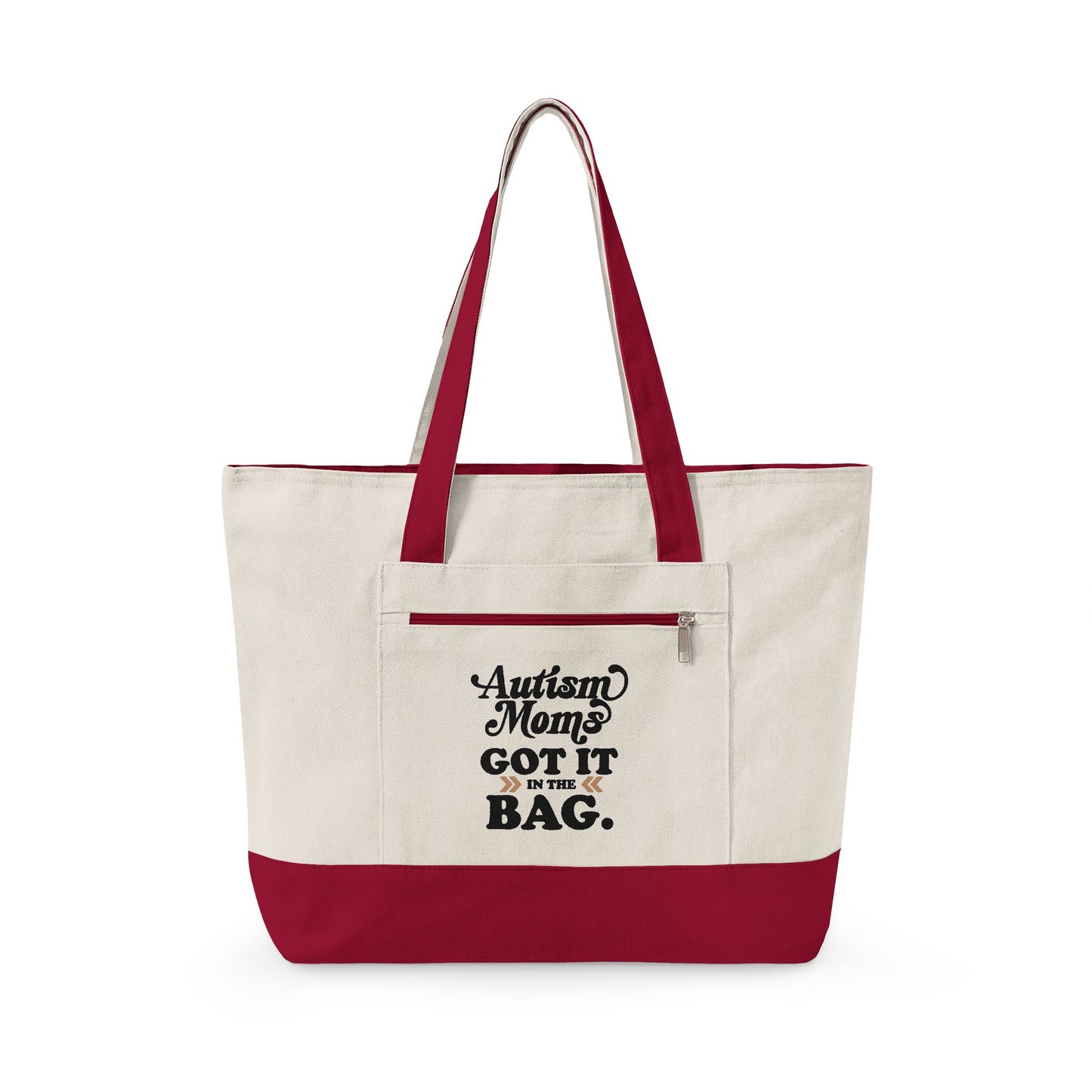Autism Moms Got it in the Bag - Zippered Canvas Tote