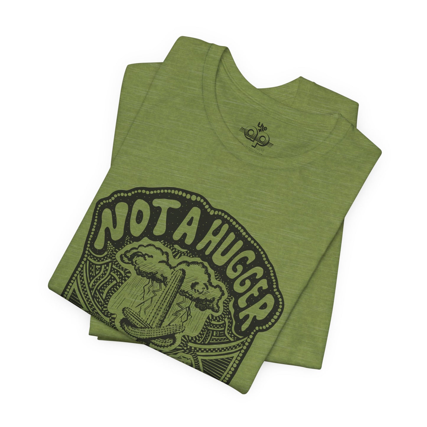 Not A Hugger - Adult Unisex Jersey Short Sleeve Tee - Tuned Out Supply + The AP Life Collab