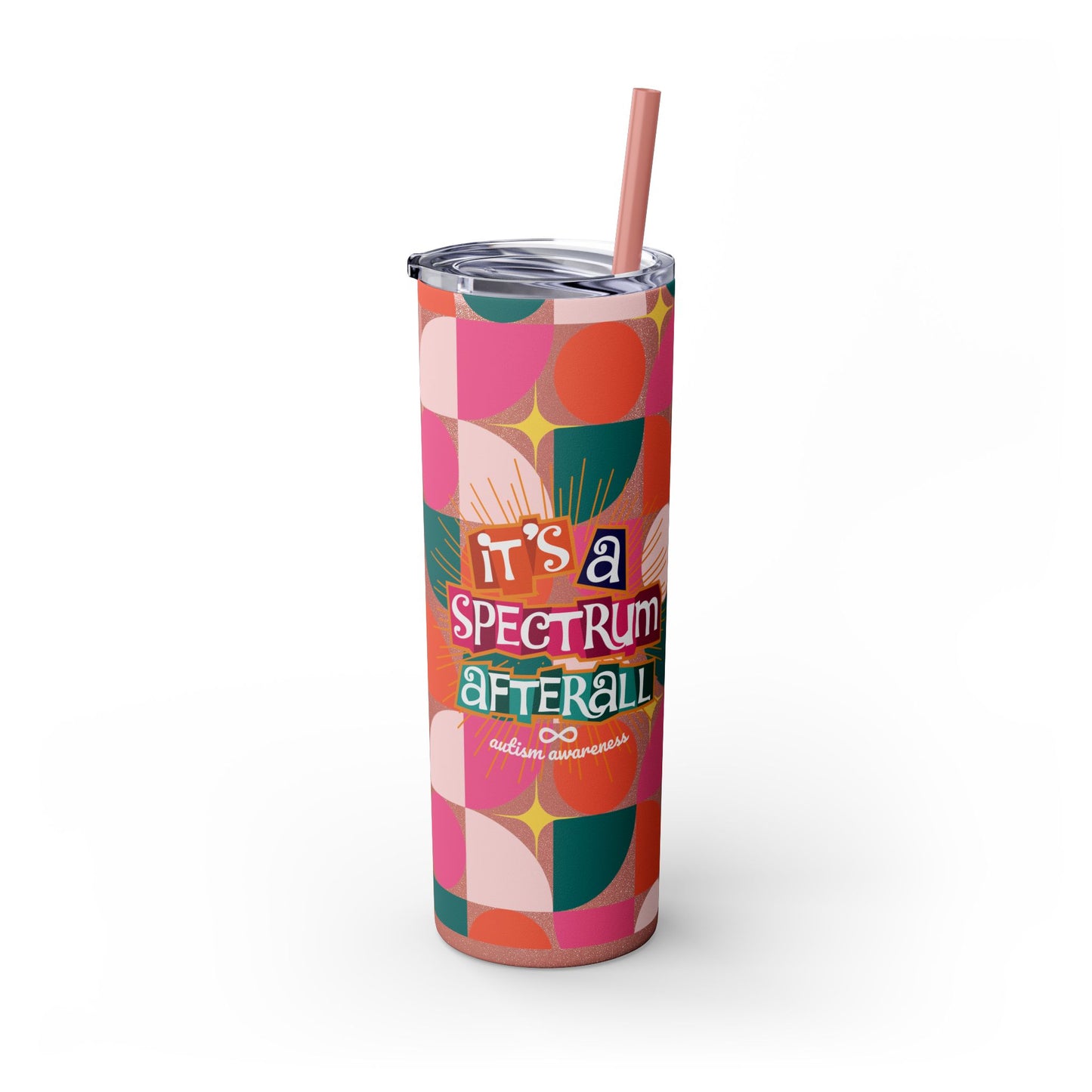 It's a Spectrum Afterall - Insulated Skinny Tumbler with Straw, 20oz