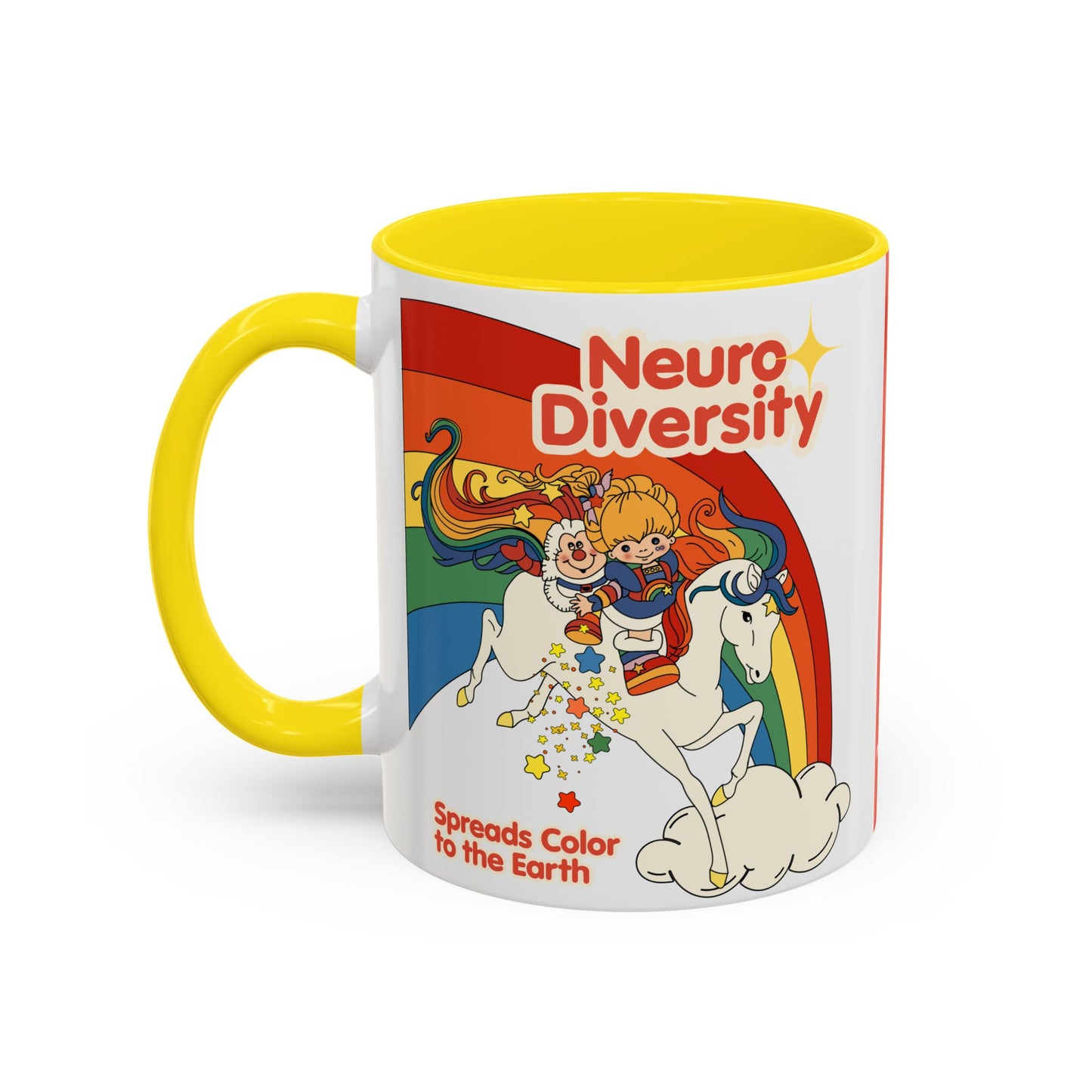 Neurodiversity Spreads Color to the Earth - Accent Coffee Mug (11, 15oz)