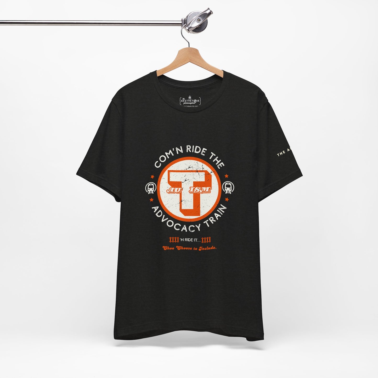 C'mon Ride The Autism Advocacy Train - Adult Unisex Jersey Tee