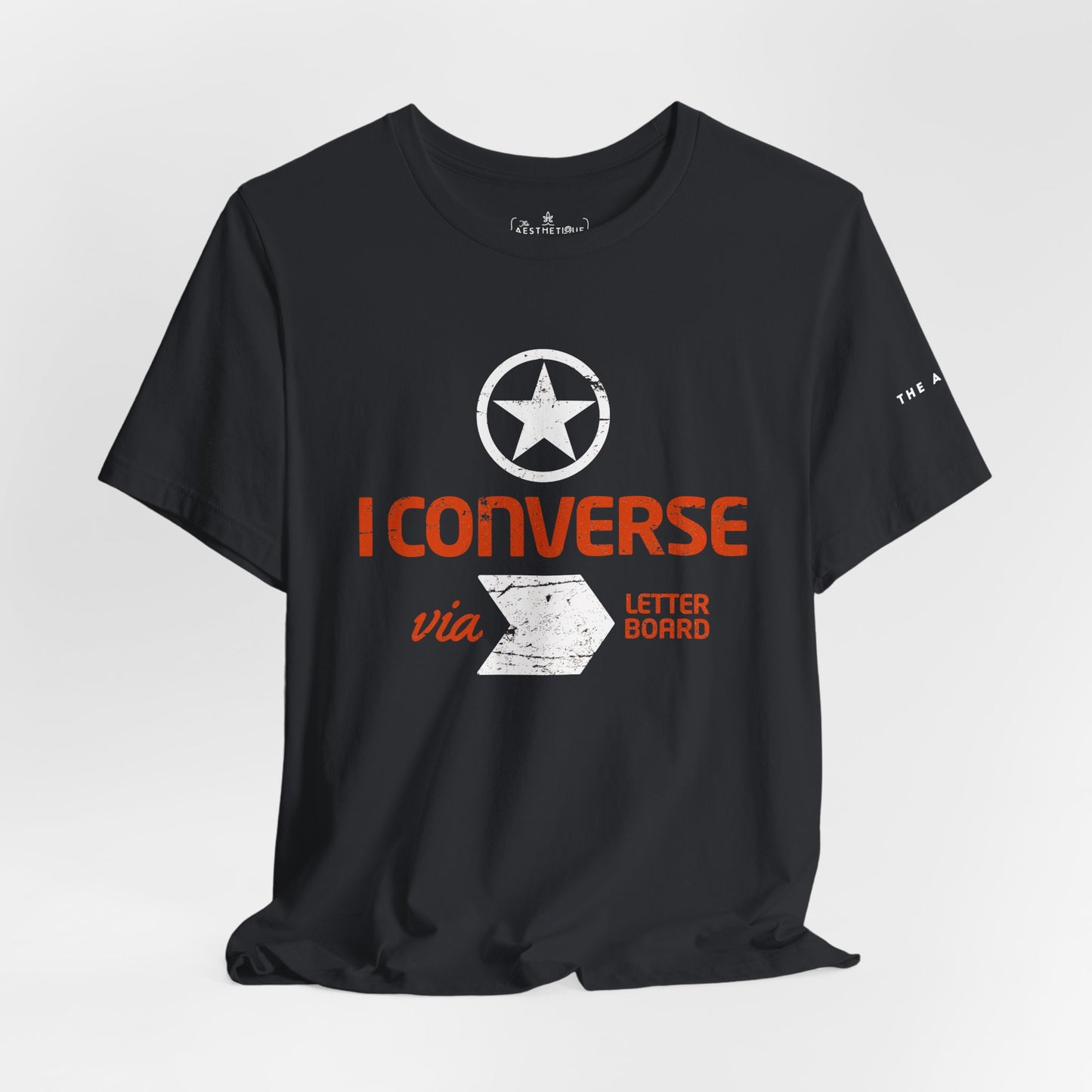 I Converse Via Letterboard - Unisex Jersey Short Sleeve Tee