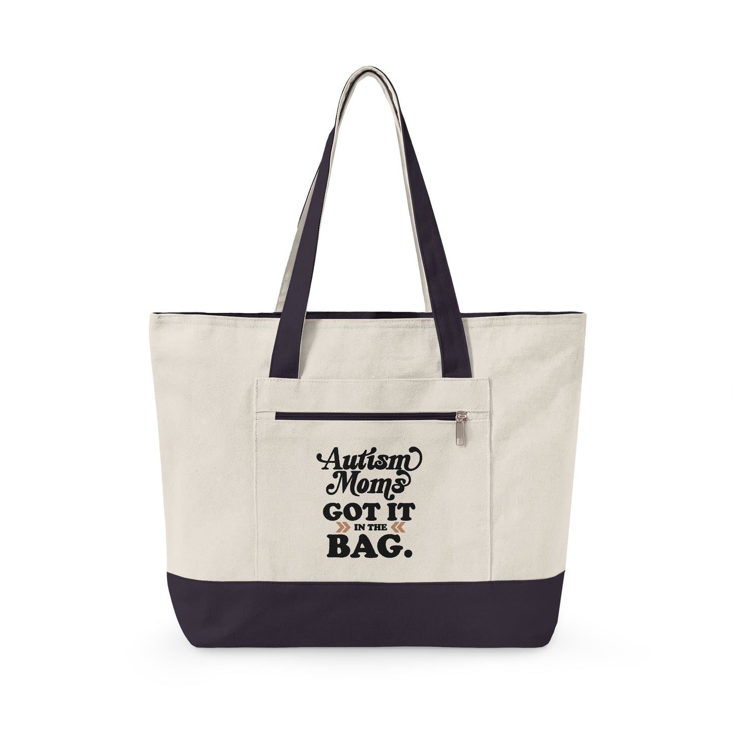 Autism Moms Got it in the Bag - Zippered Canvas Tote