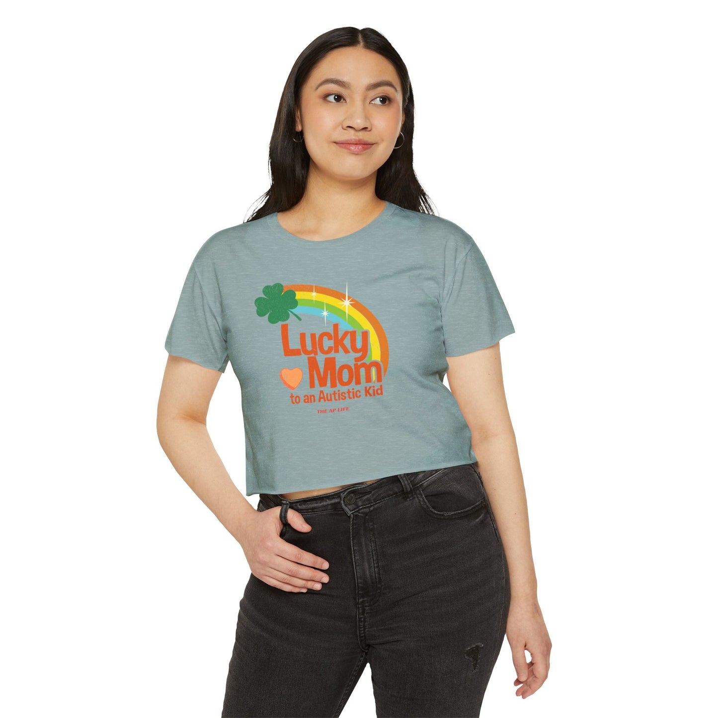 Lucky Mom to an Autistic Kid - Women's Festival Crop Top
