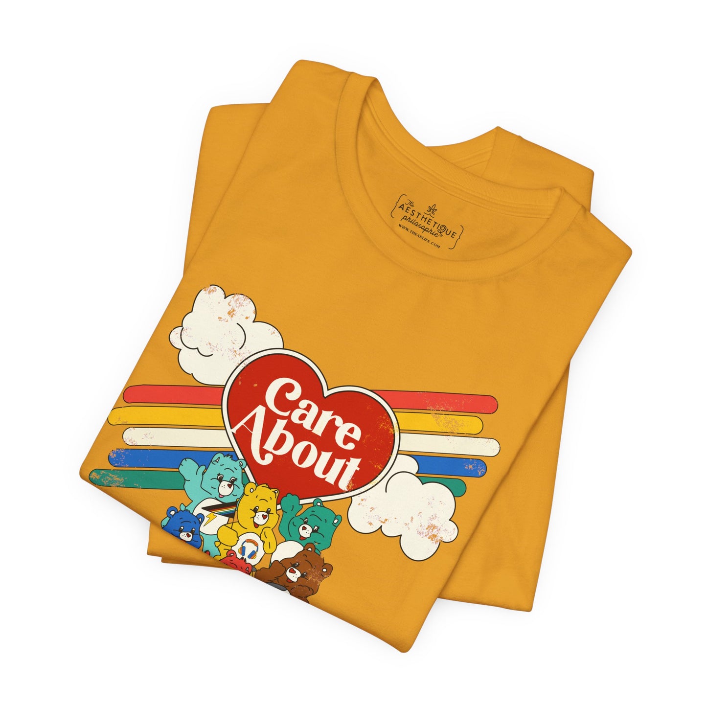 Care About Disability Rights - Retro 80s Vibe - Adult Unisex Jersey Tee (Ships Internationally)