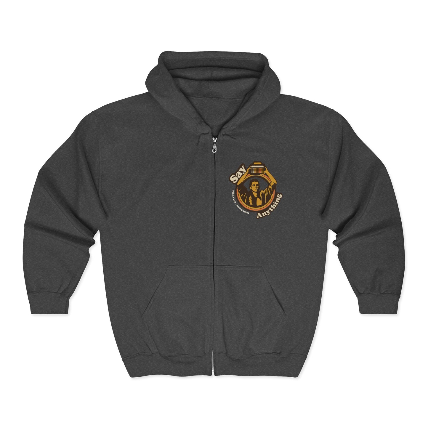 Say Anything - AAC- Lilly's Voice + The AP Life - Adult Unisex Heavy Blend™ Full Zip Hooded Sweatshirt