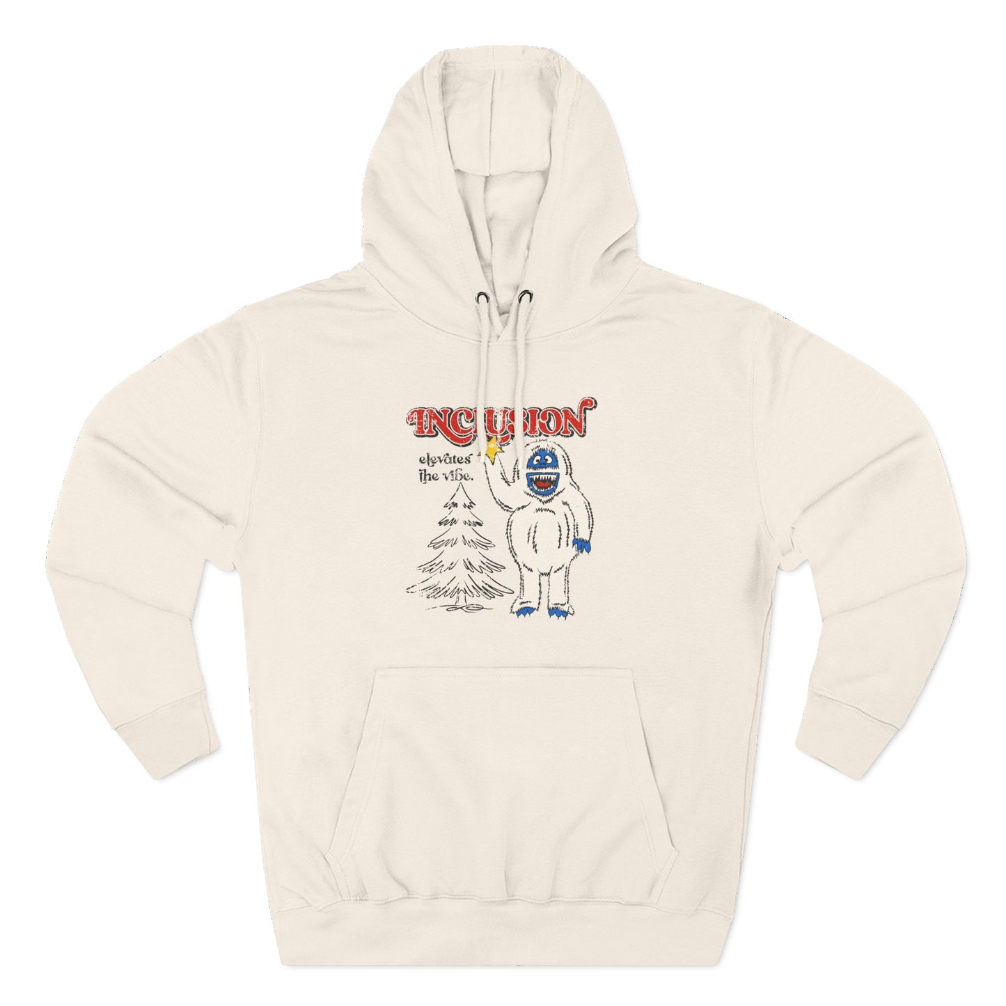 Inclusion Elevates the Vibe - Bumble - Adult Unisex Three-Panel Fleece Hoodie