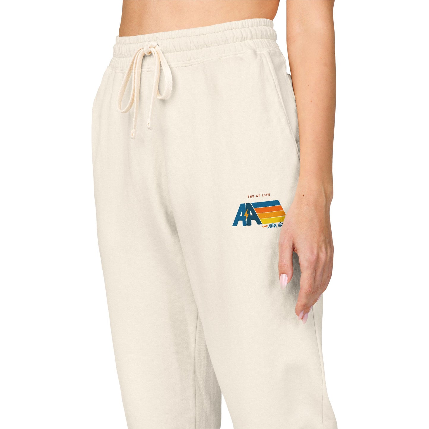 Autism Advocate - Retro Vibe - Adult Unisex Fleece Joggers