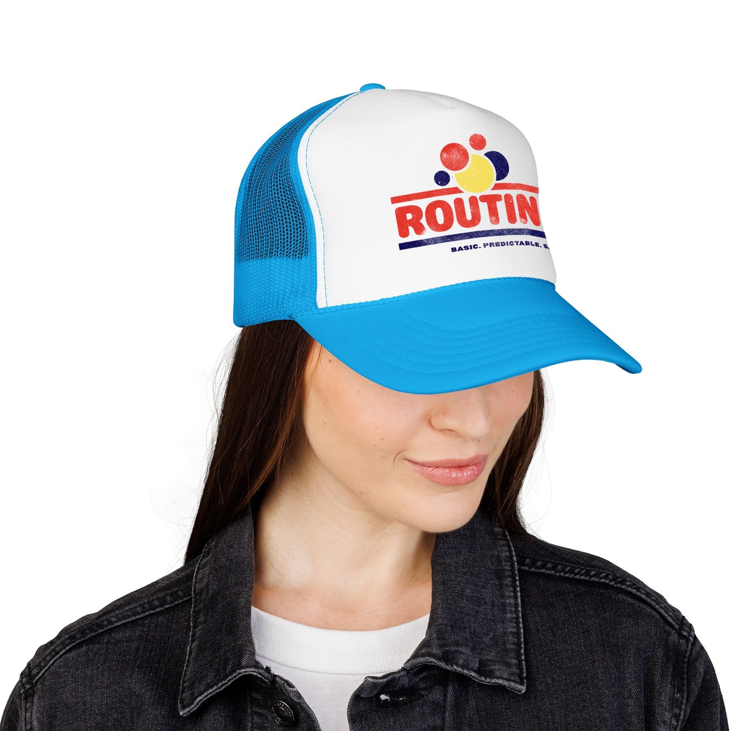 ROUTINE - Basic. Predictable. Safe. - Adult Unisex Foam Trucker Hat