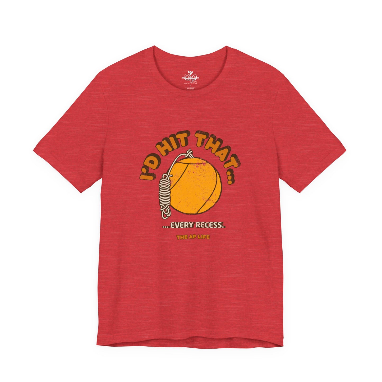 I'd Hit That Every Recess - Adult Unisex Jersey Short Sleeve Tee