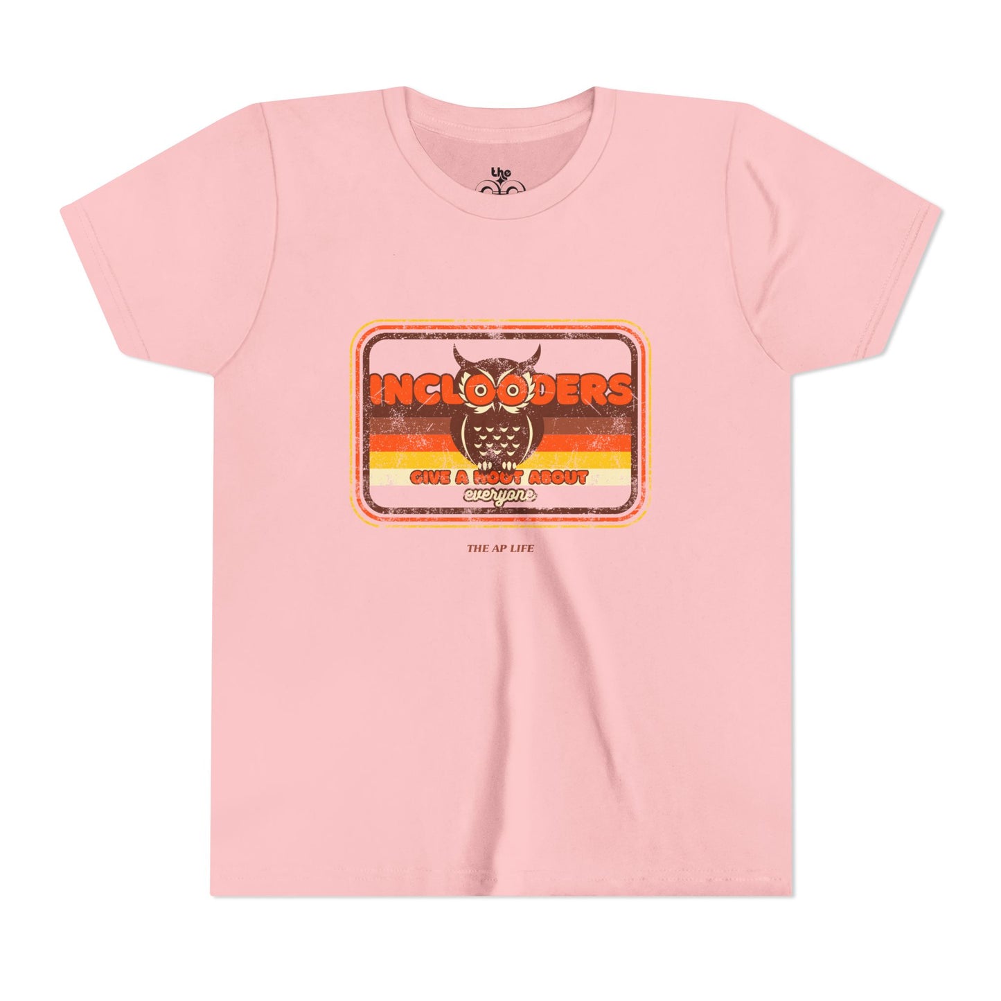 Inclooders Give a Hoot About Everyone - Unisex Youth Short Sleeve Tee