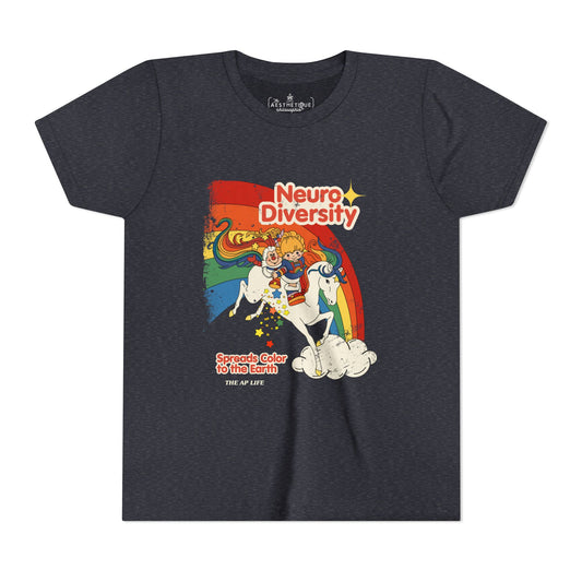 Neurodiversity Spreads Color to the Earth - Youth Unisex Short Sleeve Tee
