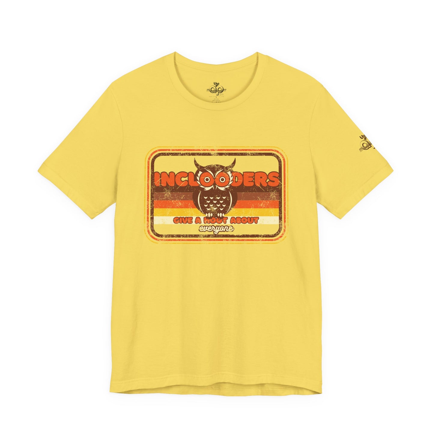 Inclooders Give a Hoot About Everyone - Adult Unisex Jersey Short Sleeve Tee