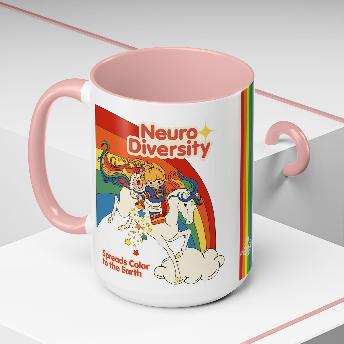 Neurodiversity Spreads Color to the Earth - Accent Coffee Mug (11, 15oz)