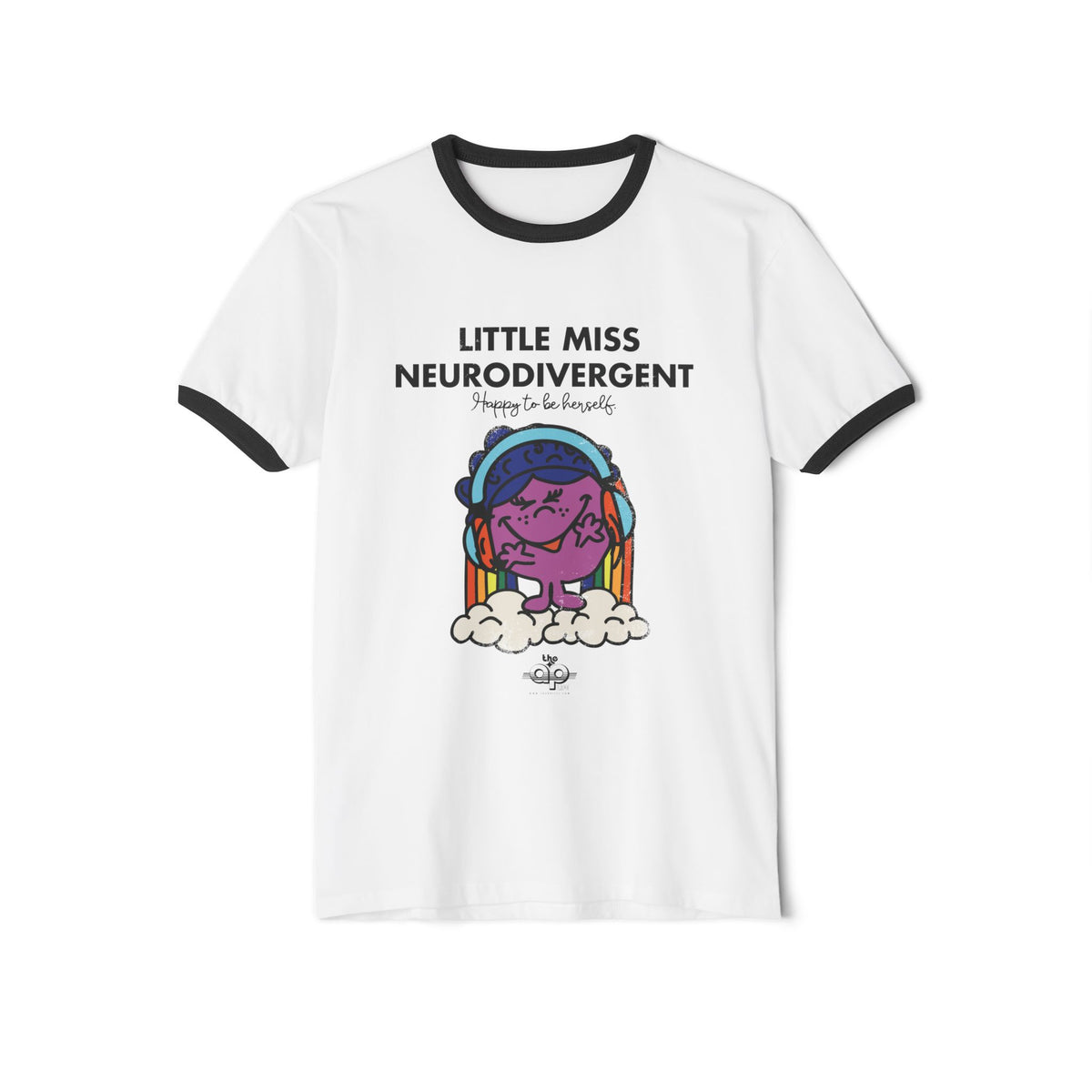 Little Miss Neurodivergent - Adult Unisex Cotton Ringer T-Shirt