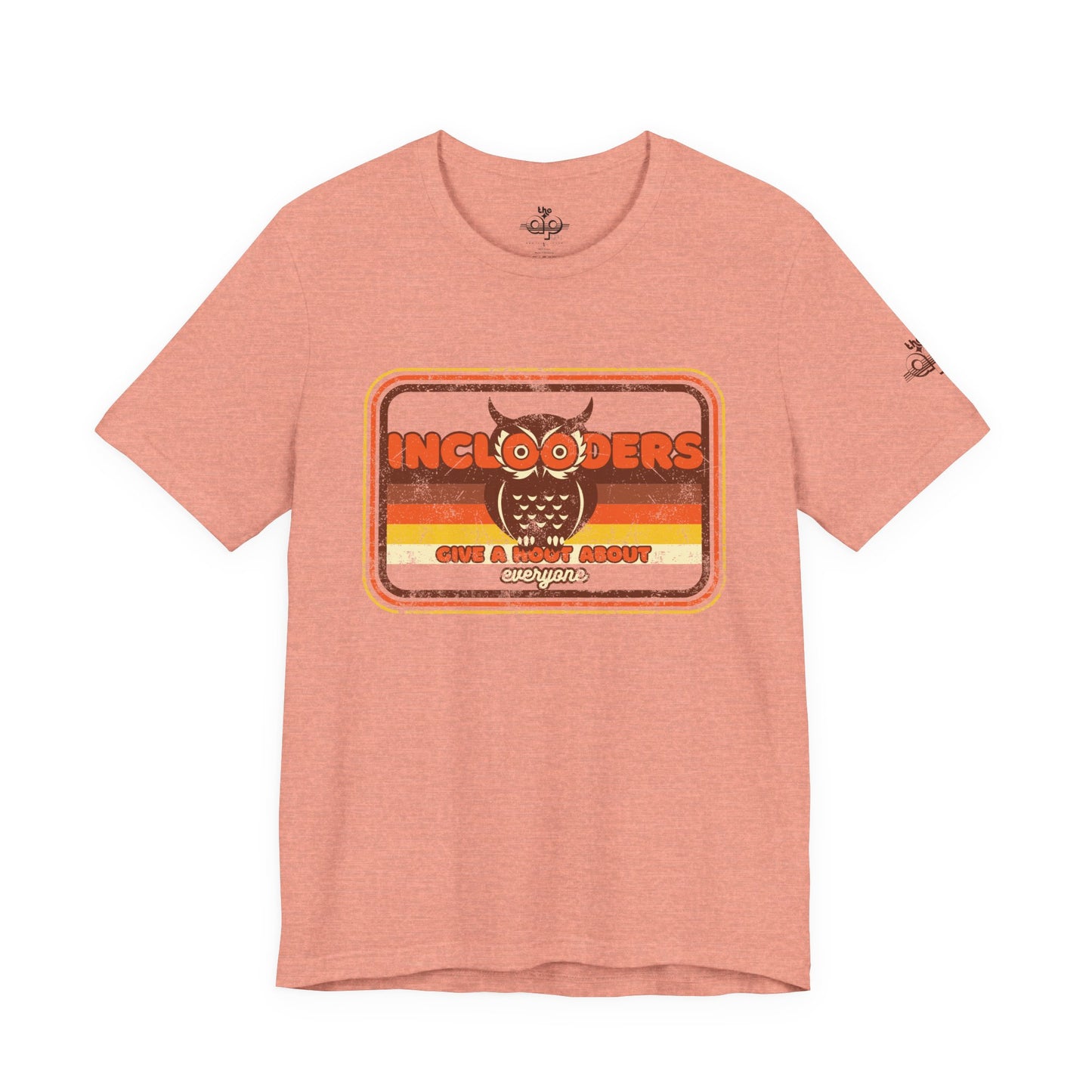 Inclooders Give a Hoot About Everyone - Adult Unisex Jersey Short Sleeve Tee