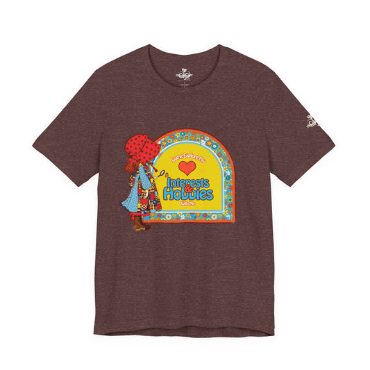 Come Explore My Interests & Hobbies with Me - Adult Unisex Jersey Short Sleeve Tee