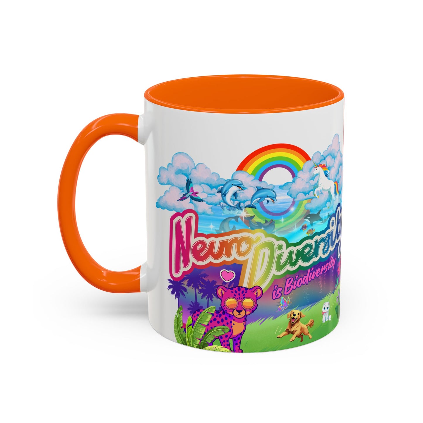 Neurodiversity is Biodiversity - Accent Coffee Mug (11, 15oz)