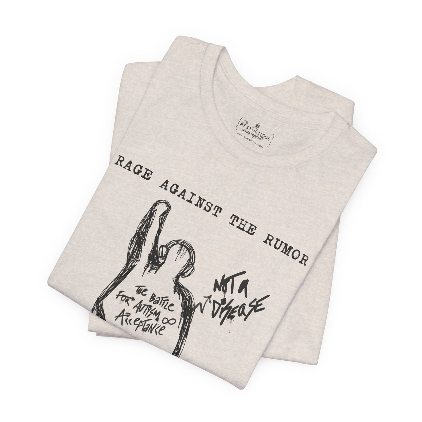 Rage Against the Rumor - The Battle for Autism Acceptance - Adult Unisex Tee
