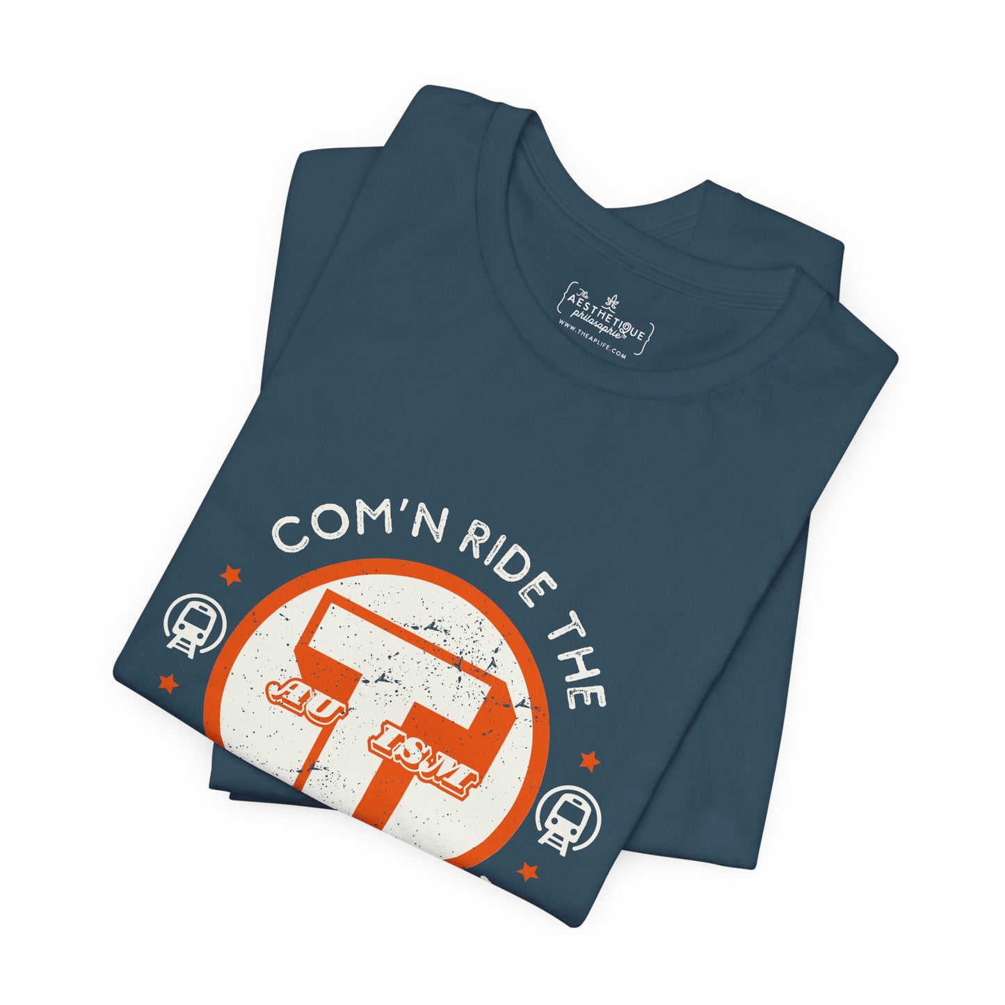 C'mon Ride The Autism Advocacy Train - Adult Unisex Jersey Tee