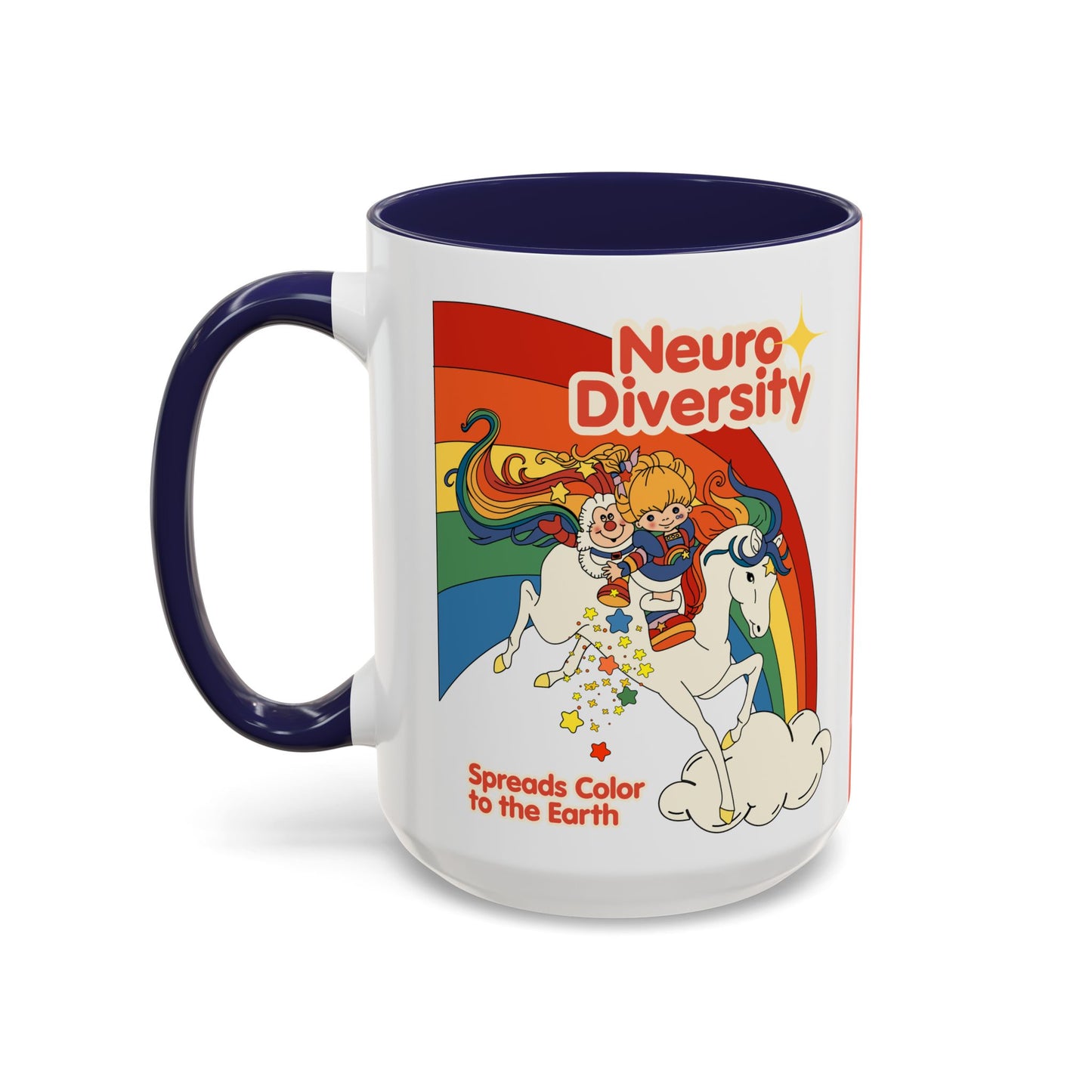 Neurodiversity Spreads Color to the Earth - Accent Coffee Mug (11, 15oz)
