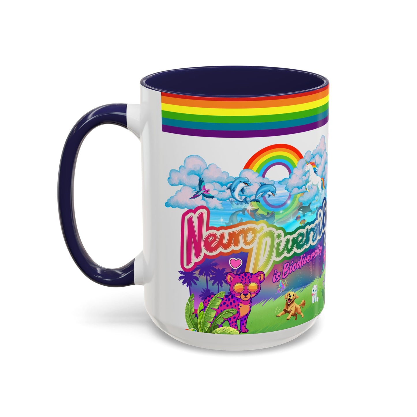Neurodiversity is Biodiversity - Accent Coffee Mug (11, 15oz)