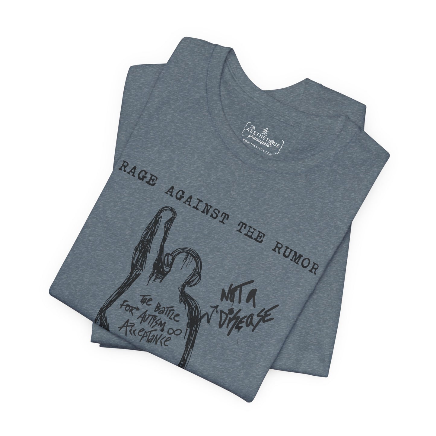 Rage Against the Rumor - The Battle for Autism Acceptance - Adult Unisex Tee