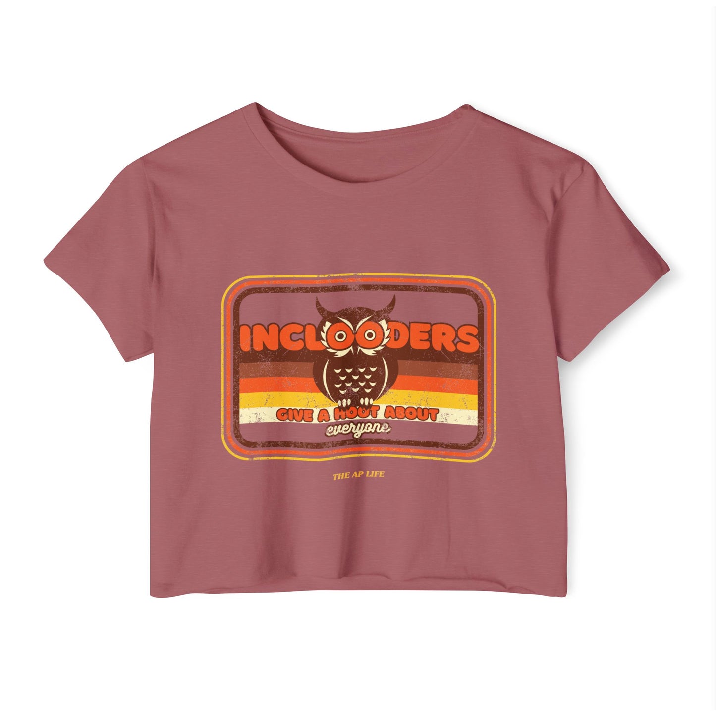 Inclooders Give a Hoot About Everyone - Women's Cropped Tee