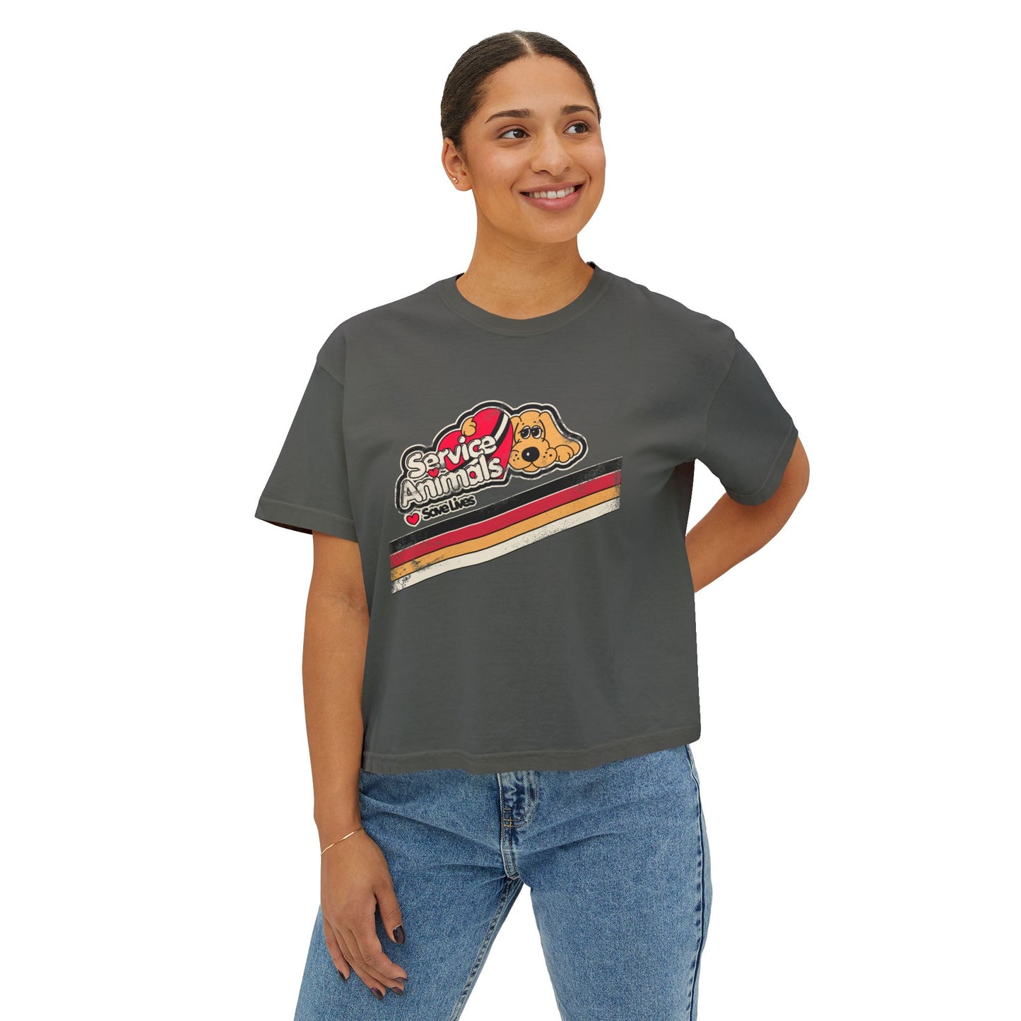 Service Animals Save Lives - Women's Boxy Tee