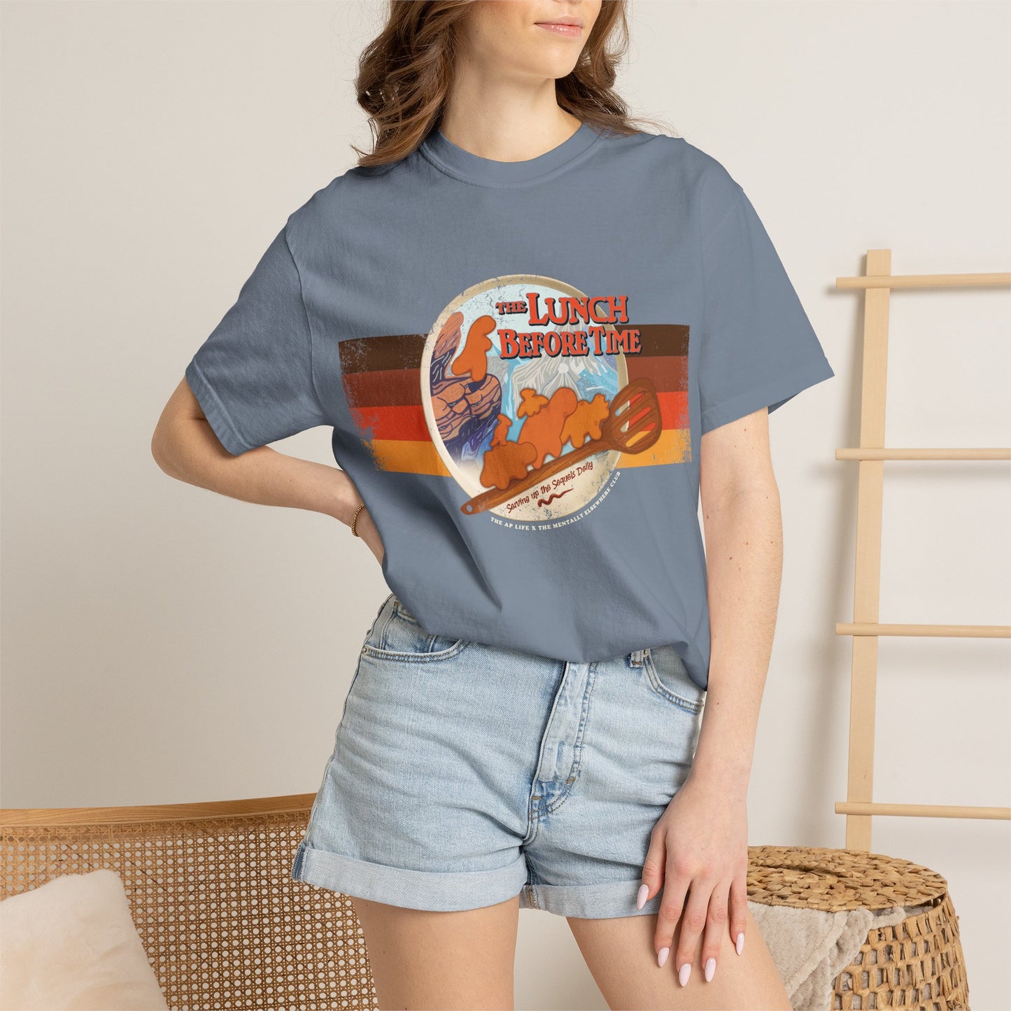 The Lunch Before Time- Serving Up the Sequels Daily - Adult Unisex Garment-Dyed T-shirt - Collab Design with TMEC