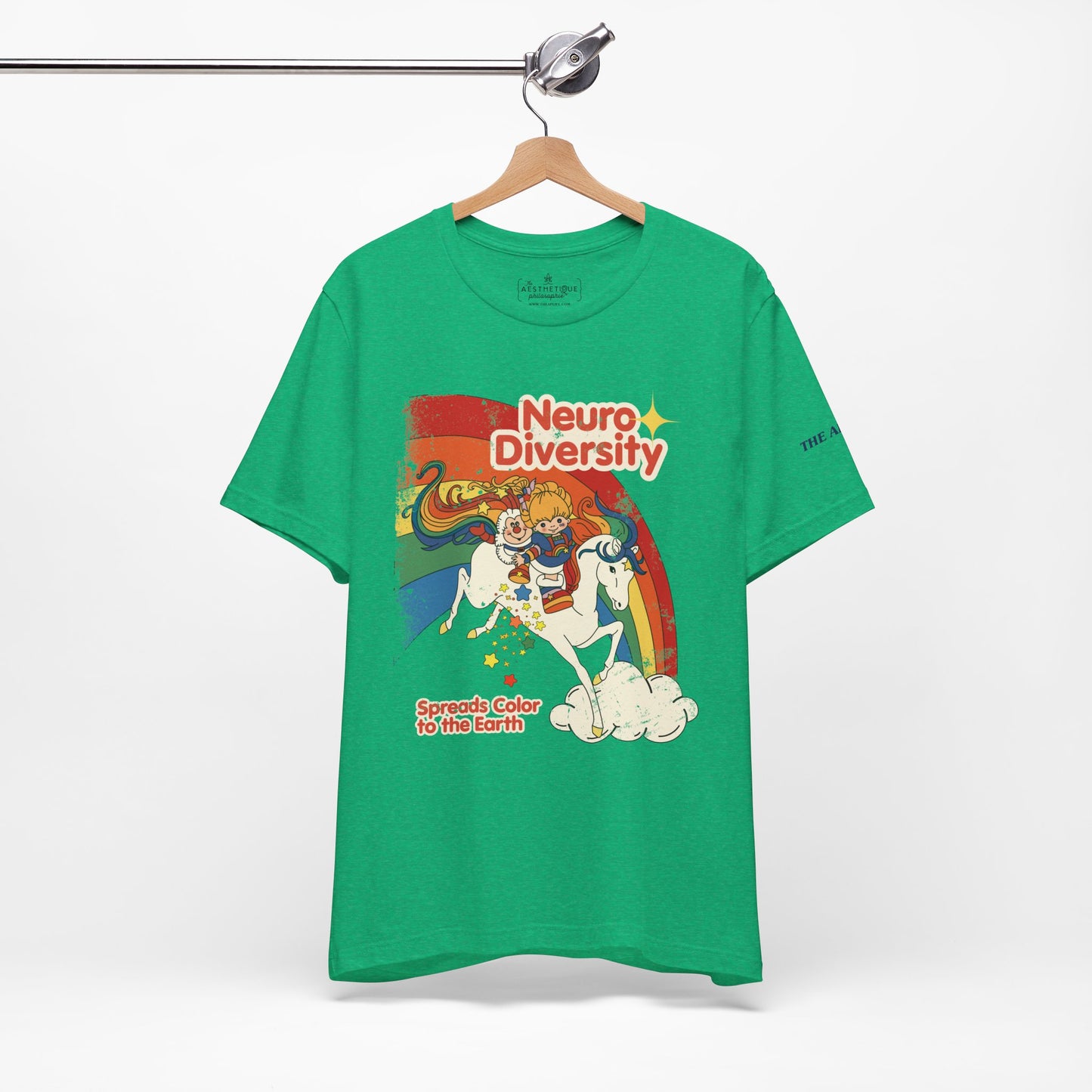 Neurodiversity Spreads Color to the Earth - Adult Unisex Jersey Short Sleeve Tee