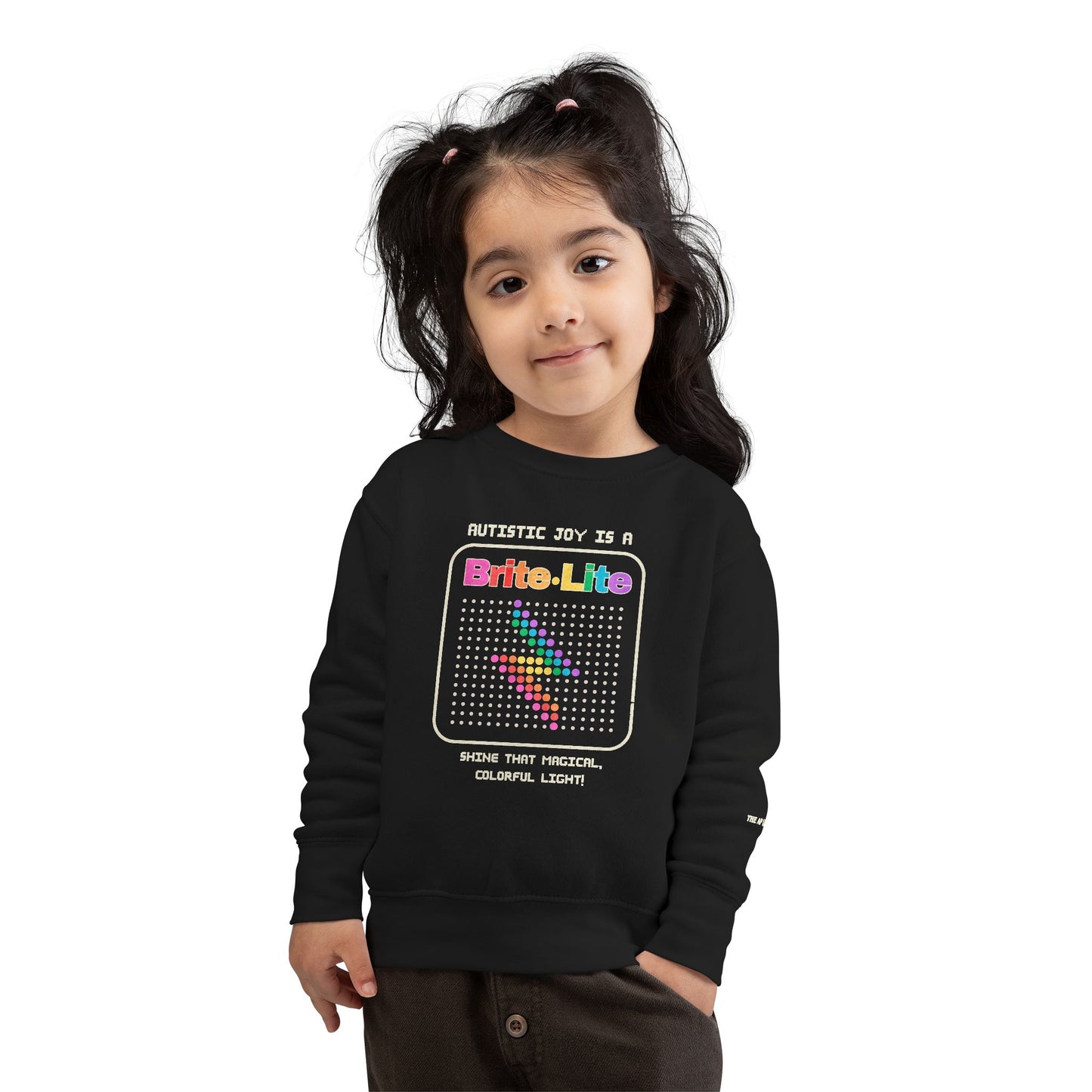 Autistic Joy is a Brite Lite - Toddler/Kids Sweatshirt (2T-7T)