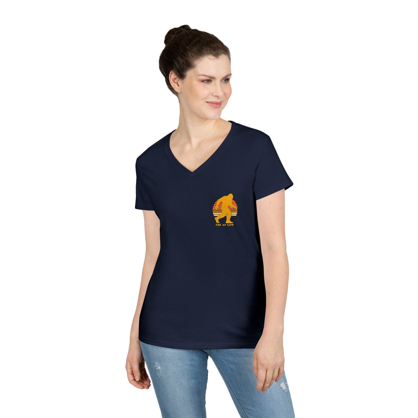 I Need My Space (Even Legends Need to Regulate) Bigfoot/Sasquatch - Women's V-Neck Tee