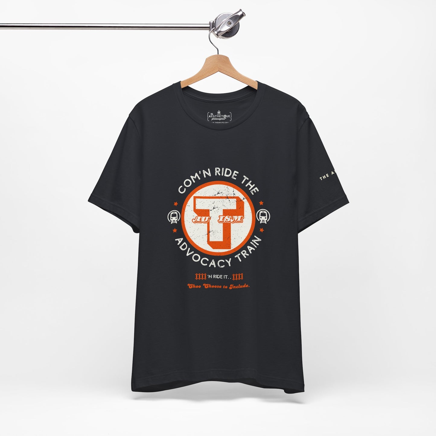 C'mon Ride The Autism Advocacy Train - Adult Unisex Jersey Tee
