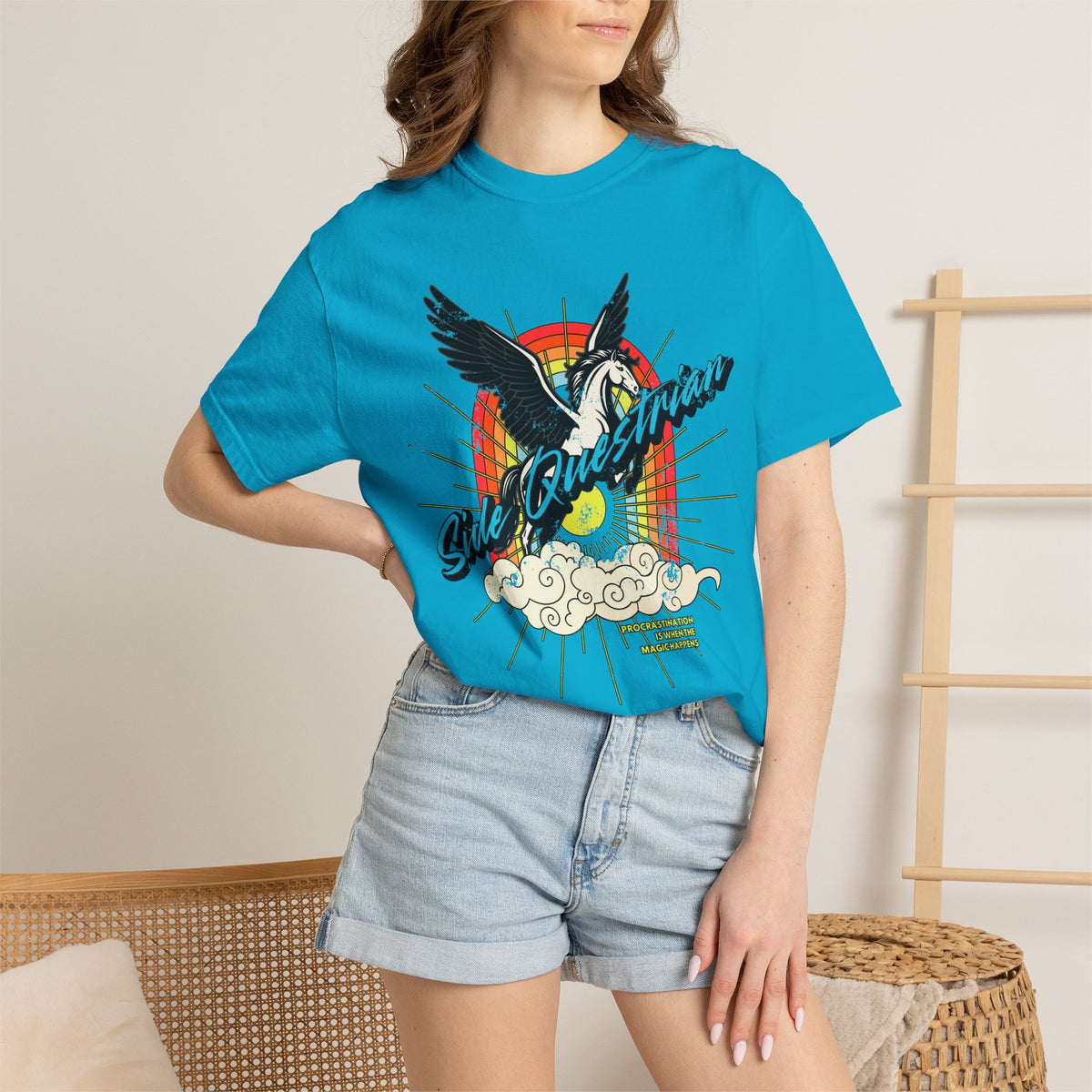 Side Questrian - Procrastination is When the Magic Happens - ADHD - Adult Unisex Cotton Tee