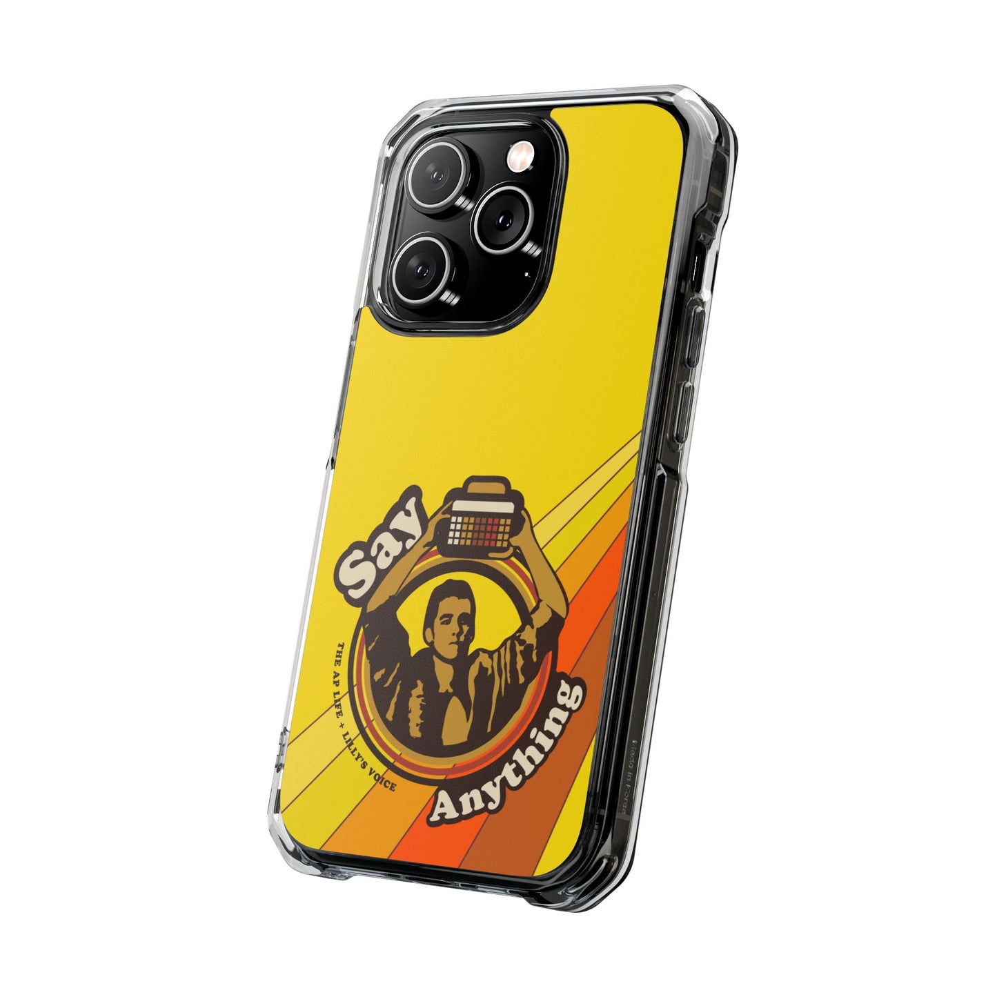 Say Anything - AAC - Lilly's Voice + The AP Life Collab - MagSafe® Clear Impact Case for iPhone
