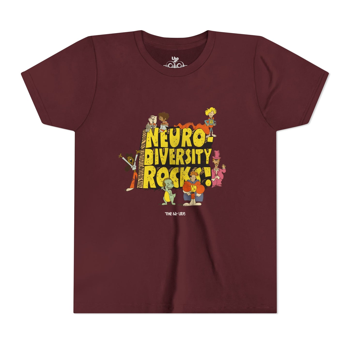 Neurodiversity Rocks - School House - Youth Unisex Jersey Tee