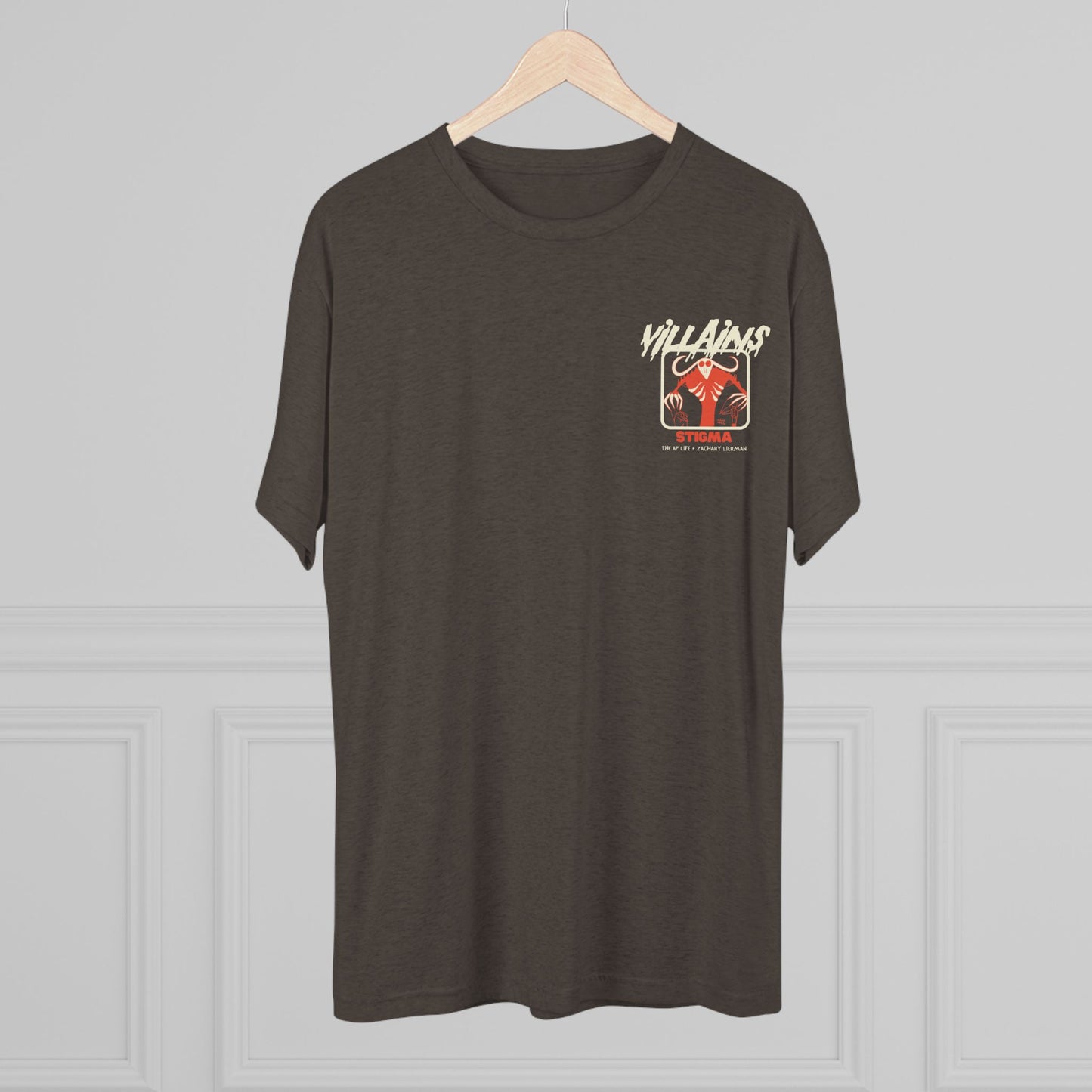 Villains of The Autistic Community Series - Stigma - Zachary Lierman - Adult Unisex Triblend Tee