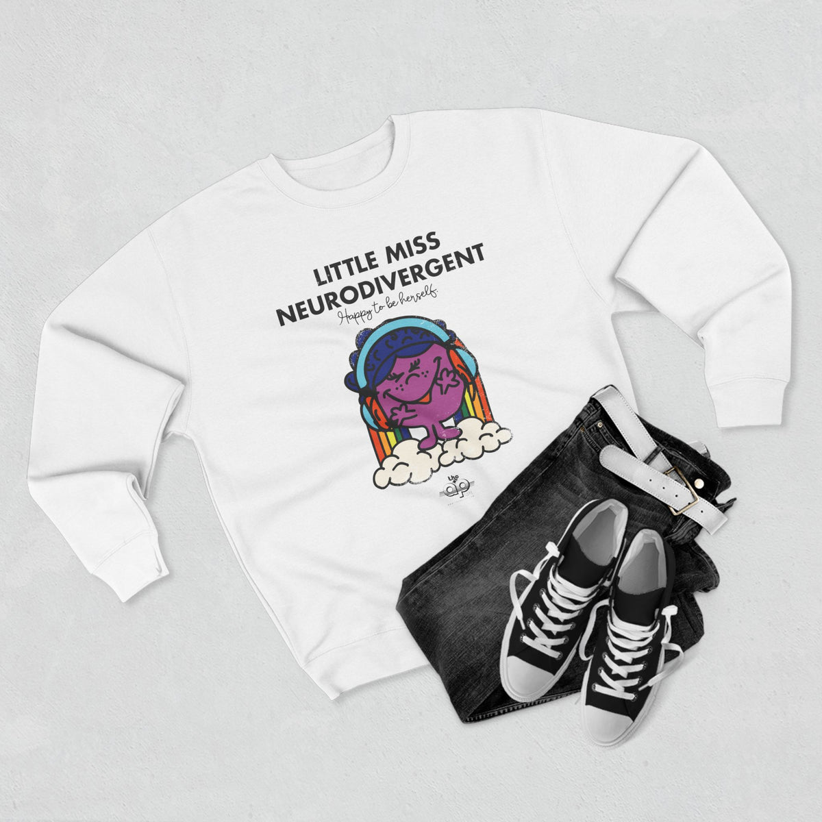 Little Miss Neurodivergent - Adult Unisex Crewneck Sweatshirt