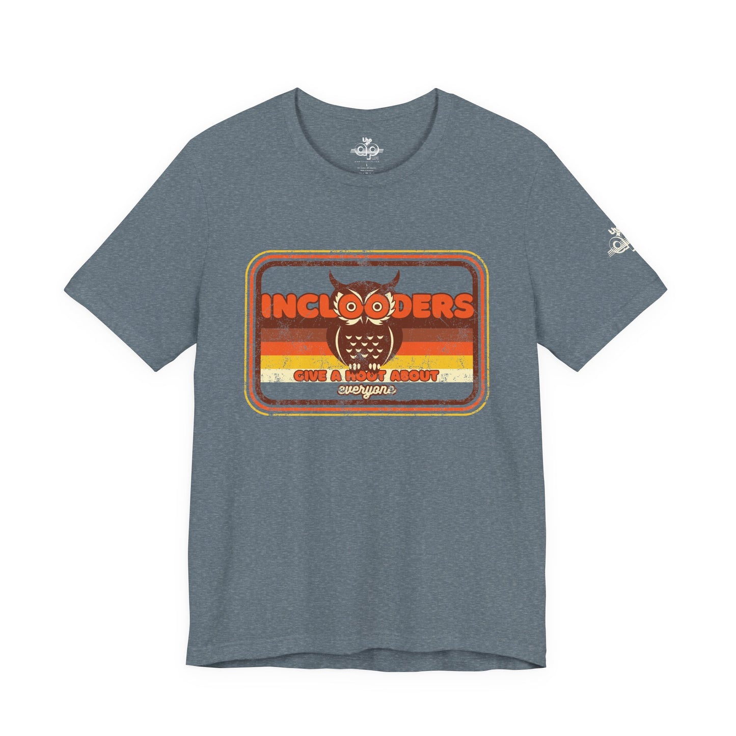 Inclooders Give a Hoot About Everyone - Adult Unisex Jersey Short Sleeve Tee