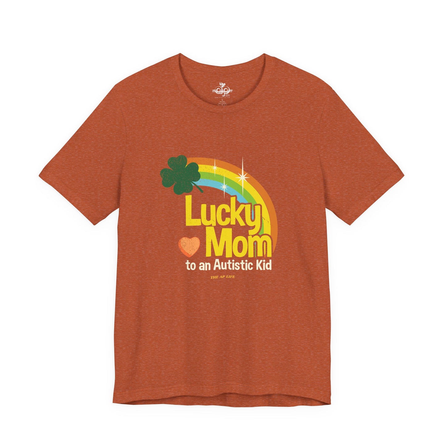 Lucky Mom to an Autistic Kid - Adult Unisex Jersey Short Sleeve Tee