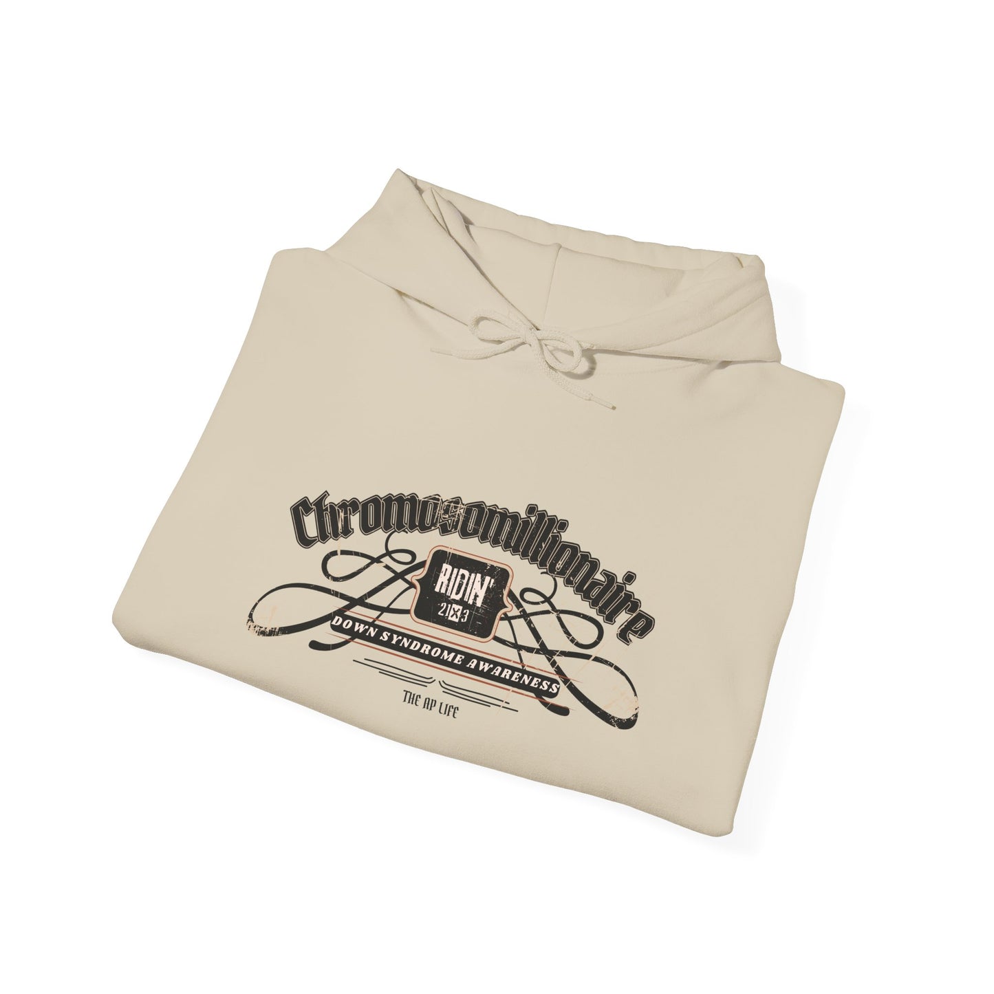 Chromosomillionaire Ridin 21x3 DS Awareness - Adult Unisex Hooded Sweatshirt