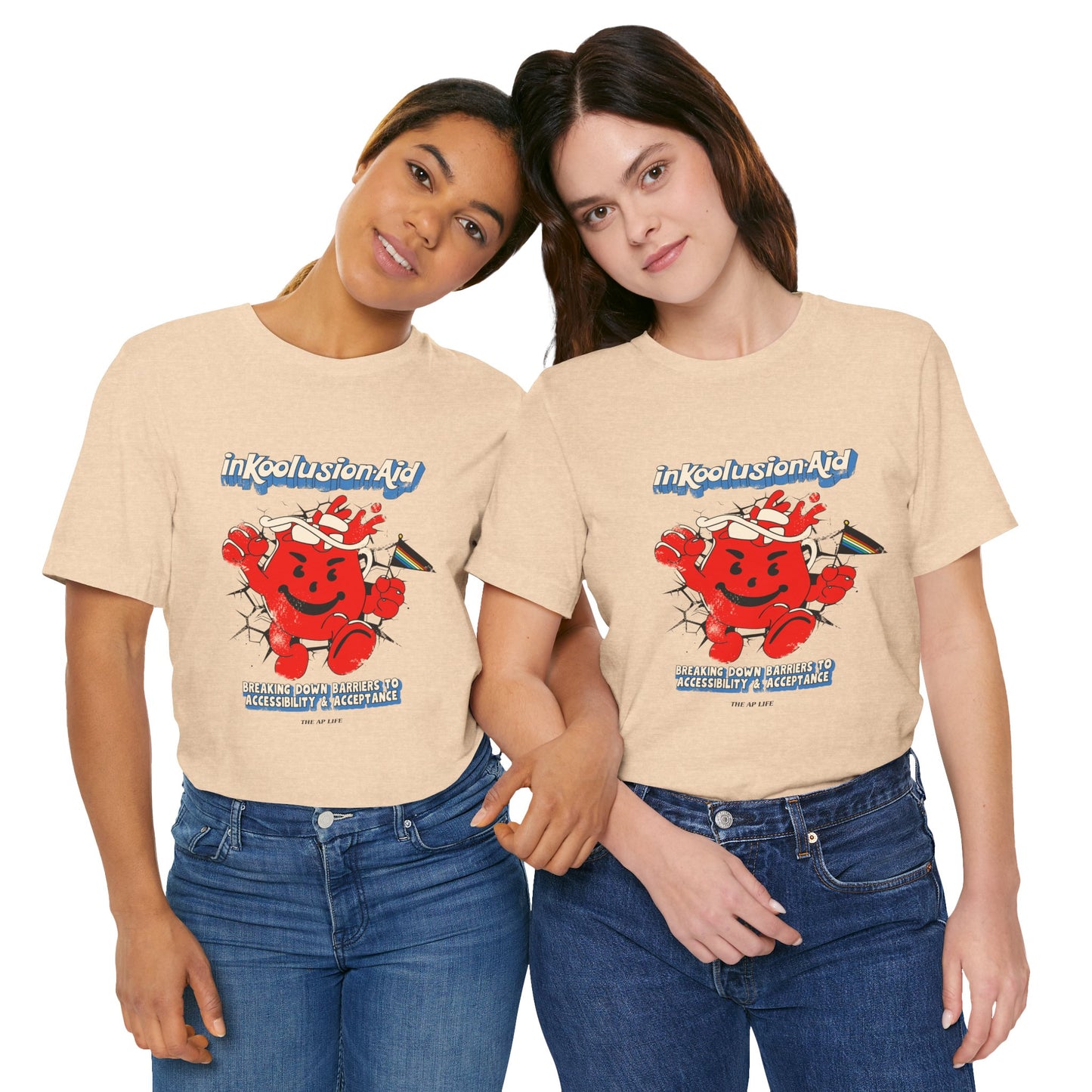 InKoolusion Aid - Breaking Down Barriers to Accessibility & Acceptance - Disability Rights - Adult Unisex Jersey Short Sleeve Tee
